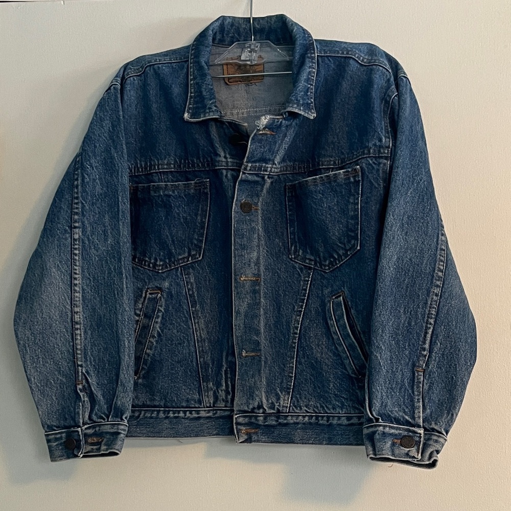 Vtg Plain Pockets Denim Jacket